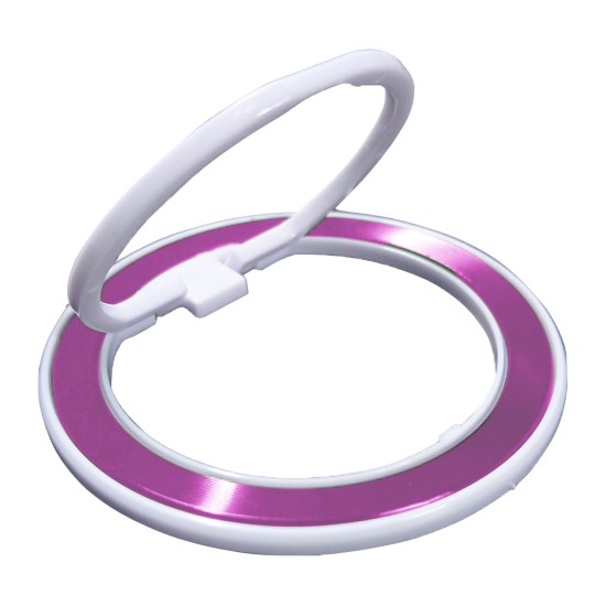 Ring Bracket for All Smartphones 360° Rotation Pink/White